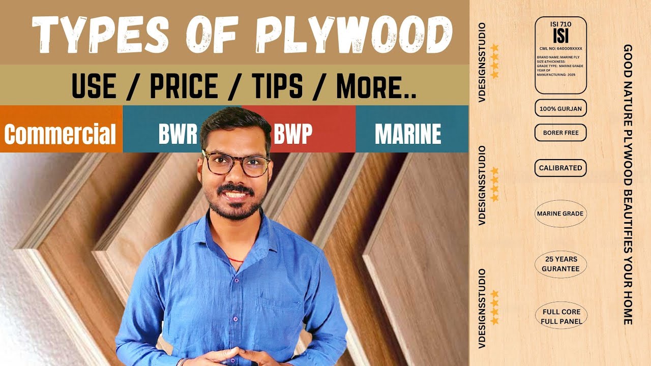 Plywood Types Explained - Commercial, Marine, BWR, BWP | Plywood Price ...