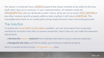 Resolving the InvalidPolicyDocument Error When Posting to AWS S3