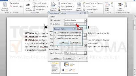 Convert all footnotes to endnotes and all endnotes to footnotes.