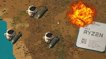 Factorio: How many robots does it take to crash a Ryzen 7 3700x