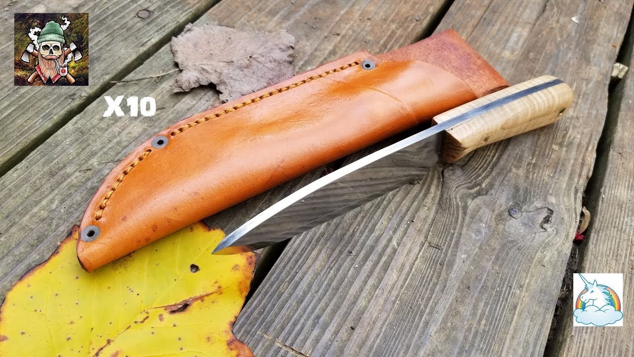 Making 10 Bushcraft Sheaths for 10 Pathfinder Knife Shop Knives YouTube