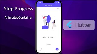 Step Progress Animated - AnimatedContainer - Flutter