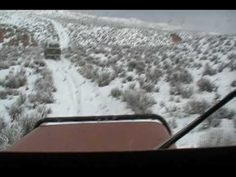 December 09' out for drive in the snow. Fremont county Wyoming desert.