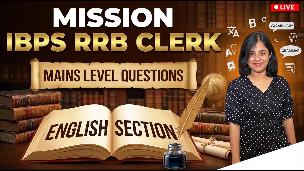 MISSION IBPS RRB CLERK MAINS | DAY - 3 | ENGLISH EXACT EXAM LEVEL QUESTION | BY Ms.KAMALA