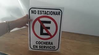 Letrero 25X35Cm Lamina Galv Calibre 24