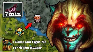 100% UNKILLABLE MONSTER Solo Mid Huskar 7Min Armlet Crazy Toggle + Aggressive Lifebreak 7.23f DotA 2
