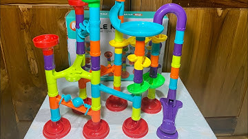 Tube Marble Run, Slide Marble, Marble Race, ( Unboxing ) Build ASMR Toys