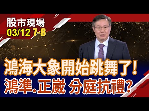 鴻海AI伺服器市佔將衝4成 大象開始跳舞了!跟上鴻家軍輪動腳步?鴻家軍分庭抗禮 鴻準掌AI大旗 正崴執重電兵符 旭暉搭小金雞題材蓄勢待發?｜20240312(第7/8段)股市現場*鄭明娟(李世新)