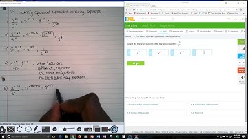 IXL V9 Identify equivalent expressions involving exponents