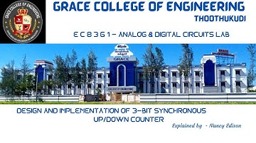 GRACE COE ECE EC8361 ADC Lab   Ex 16 SYNCRONOUS UP DOWN COUNTER