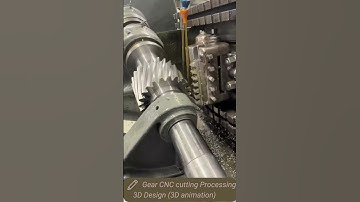 Gear CNC cutting Processing  3D Design 3D animation 2