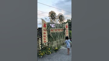 Bộ cổng cưới lá dừa táp nắng sau 2 ngày đám cưới #shorts #congcuoiladua #ymt63