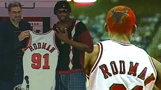 Rodman First Bulls Game - 1995 Preseason