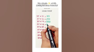 "The Magic of 37! ✨ Incredible Multiplication Pattern 🔢🔥"  #shorts#maths#trending#ytviral#