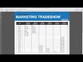 Tradeshow staff schedule template free download