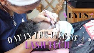 Day in the life as a lash tech ft.Veyelash