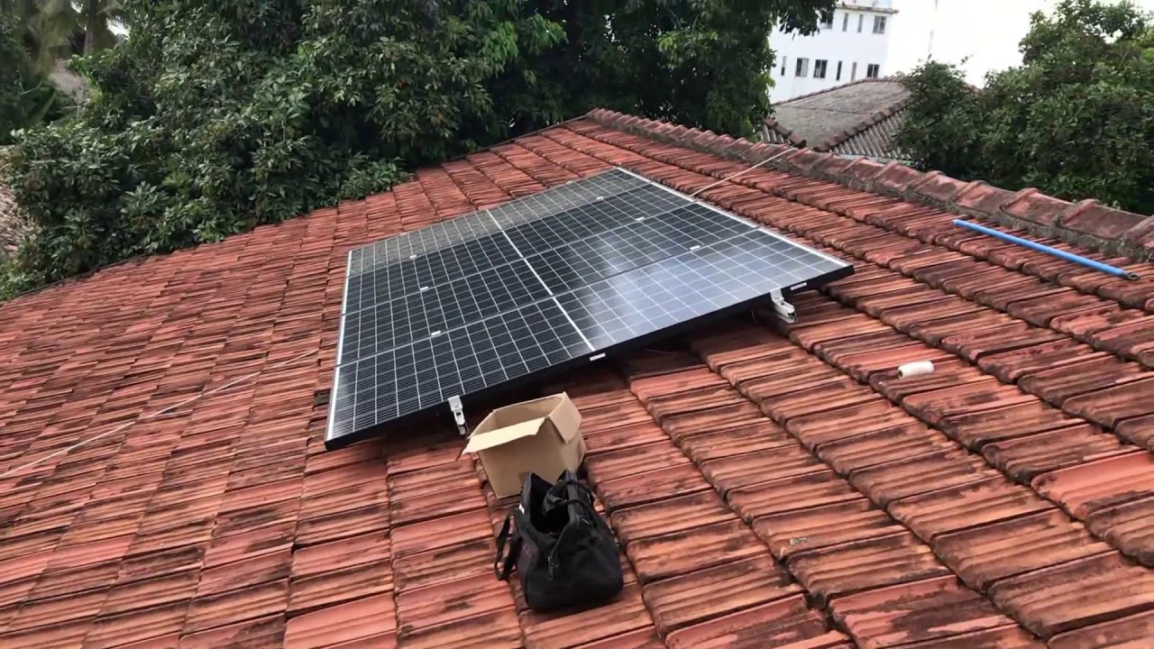 DIY Solar Panel Install on clay tile roof - YouTube
