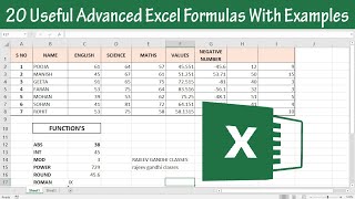 Advanced Excel Formulas With Examples Useful Advanced Excel Tutorials