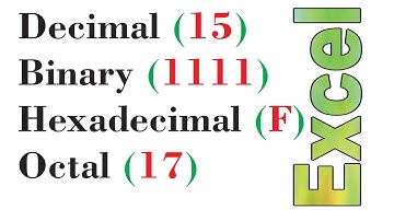 binary hexadecimal octal decimal in excel | Lunar Computer College