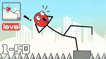 Mr Bounce - Gameplay Walkthrough - All Levels 1-50 - Funny Stickman Brain Puzzle Game