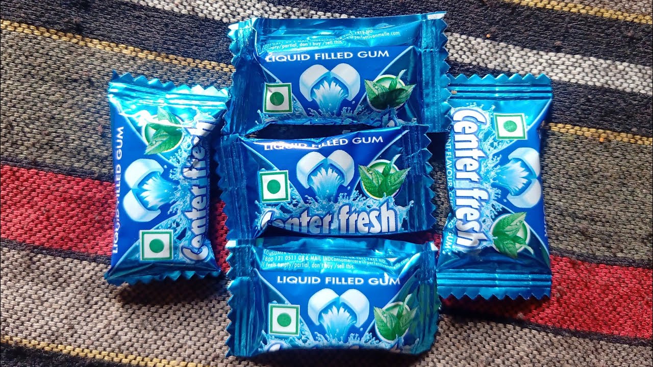 Center Fresh Liquid filled Gum Challenge Unboxing Food OD YouTube