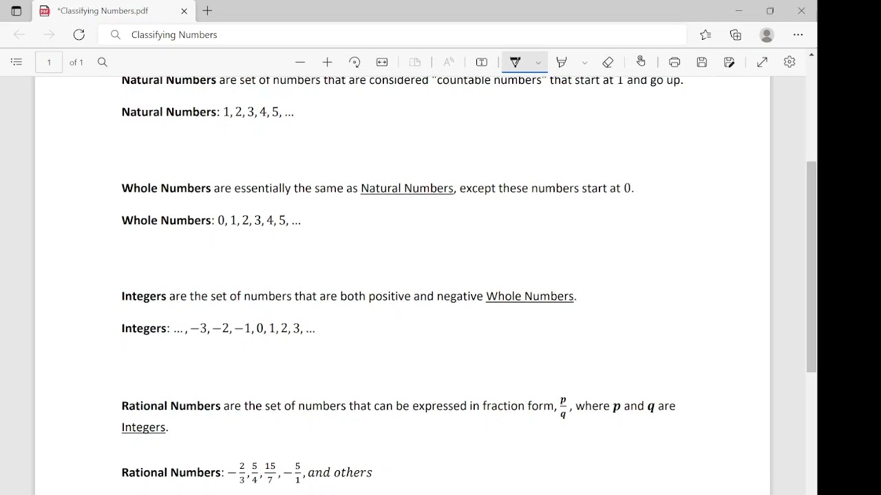 Classifying Numbers - YouTube