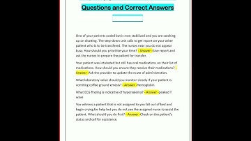 Prophecy general ICU A V3 EXAM Questions and Correct Answers  pdf new video