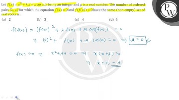 Let \( f(x)=x^{2}+\lambda x+\mu \cos x, \lambda \) being an integer and \( \mu \) is a real numb...