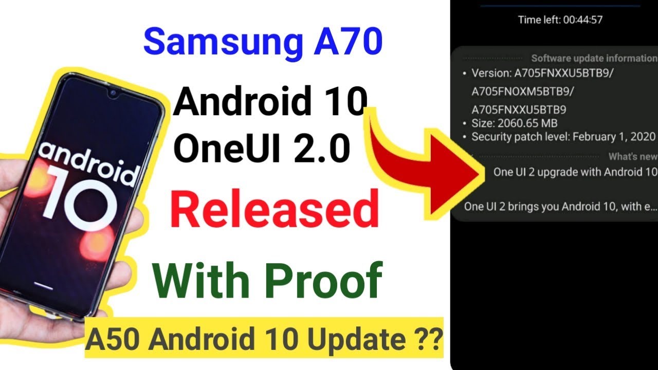 Samsung A70 Got Android 10 OneUI 2.0  Stable Update  With Proof |  A50 Android 10 Update ???