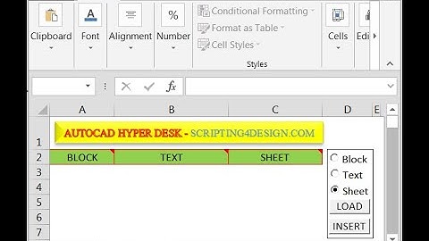 Excel Hyper Tool for Autocad