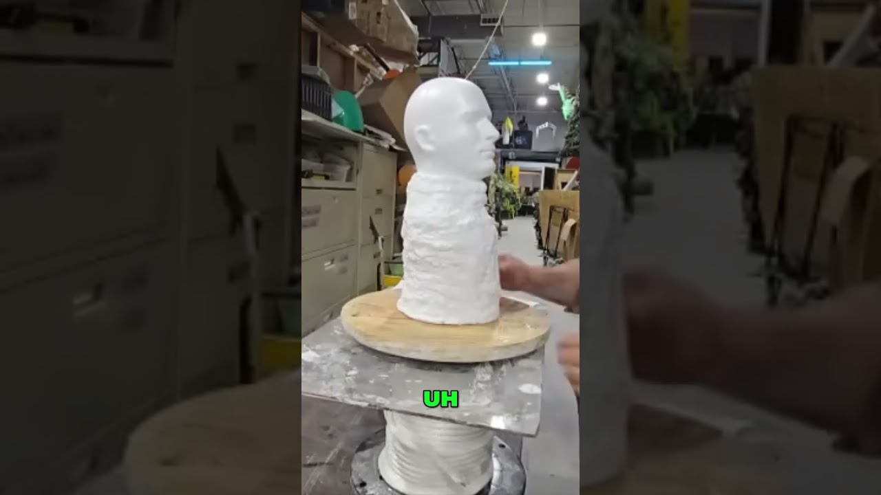 Part 2 DIY Graveyard Bust   Spray Water, Wait 10 Mins! Workshop Secret REVEALED! #sculpture #Loctite