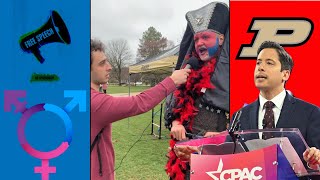 Michael Knowles Visits Purdue - Protestor Reaction/Interviews