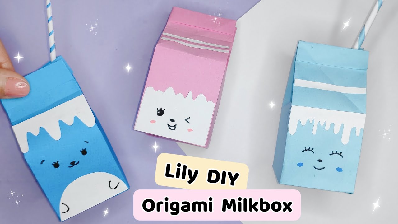 Origami Paper Milk Box So Easy Cute DIY YouTube