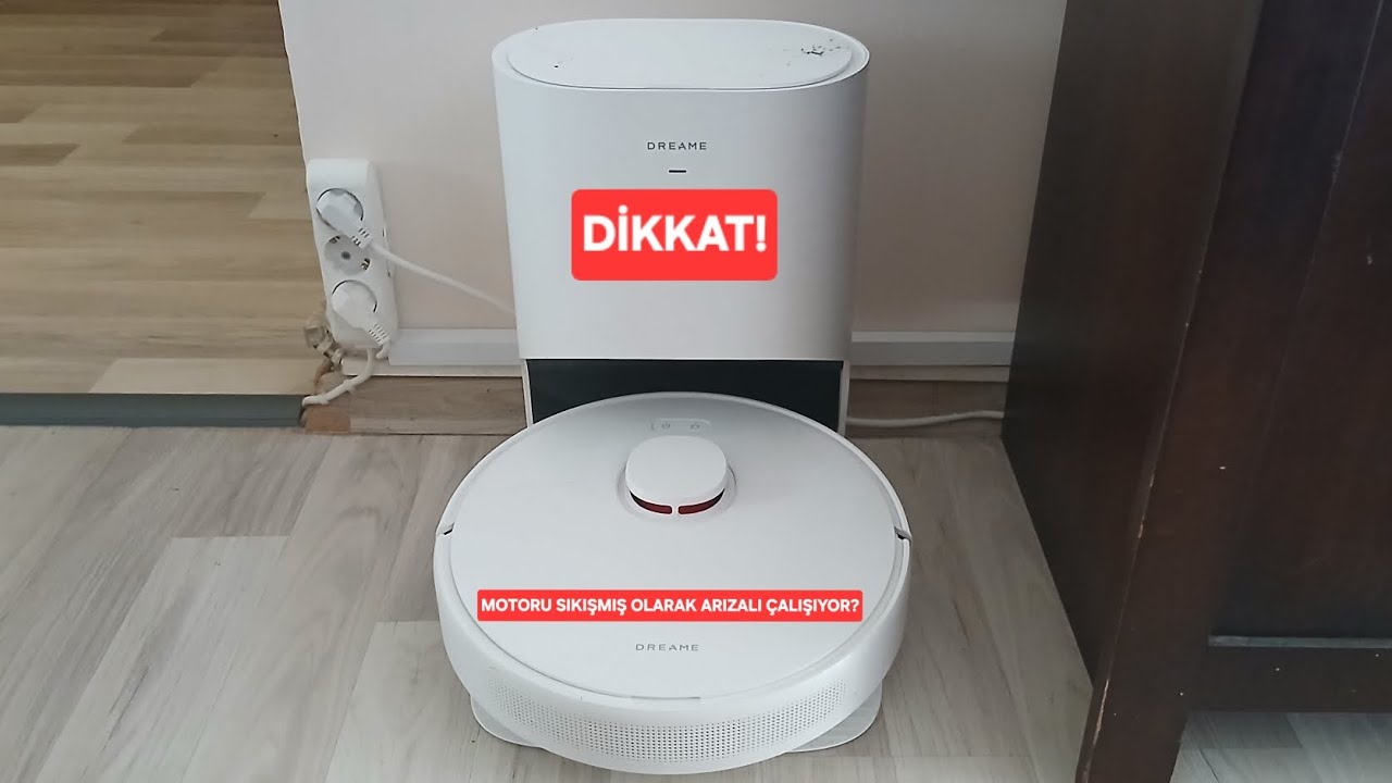 Robot Elektrikli Süpürgesi Aşılı Görüntülü Olarak Sıkışmış Olarak Motor Ses Arızası Nedir?