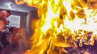 Using everclear to make fire in the kitchen! - Bad Idea!