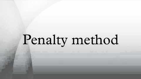 Penalty method