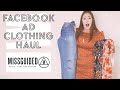 MISSGUIDED CLOTHING HAUL | ONLY BUYING CLOTHES ADVERTISED TO ME ON FACEBOOK | £130 GIVEAWAY