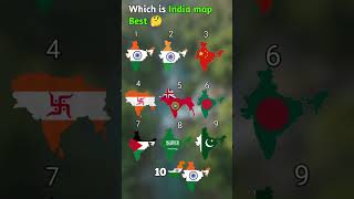 Which is India map Best 🤔 #worldmap #geography