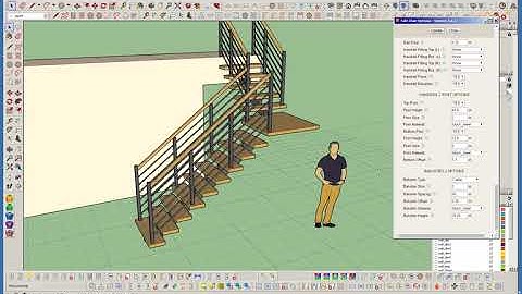Medeek Wall Plugin Tutorial 65 - Cable and Glass Railing
