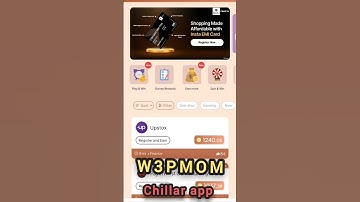 Chillar app referral code W3PMOM || earning app || money app || referral code || #referralcode