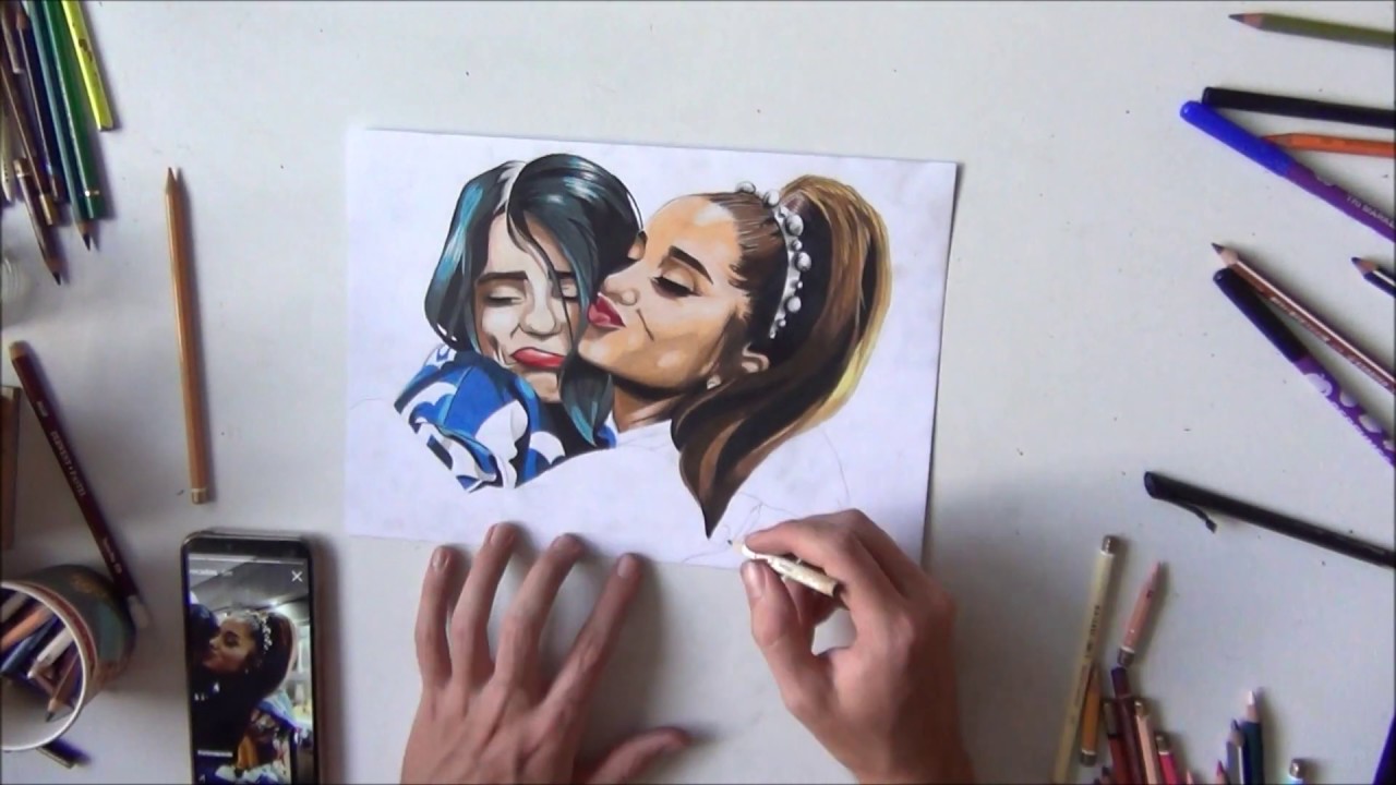 Drawing Ariana Grande Billie Eilish Youtube