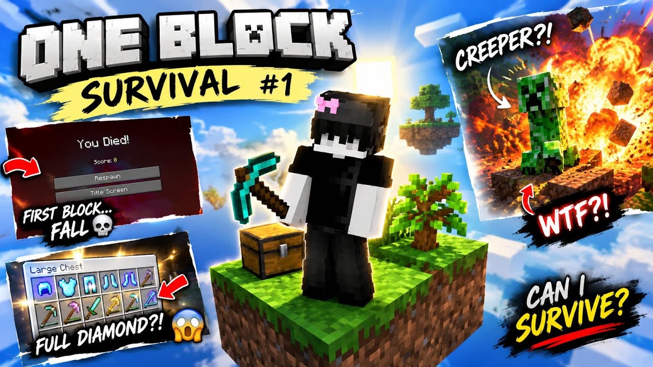 Minecraft OneBlock But I Got INSANELY LUCKY 💎😱 | Ep. 1 - YouTube