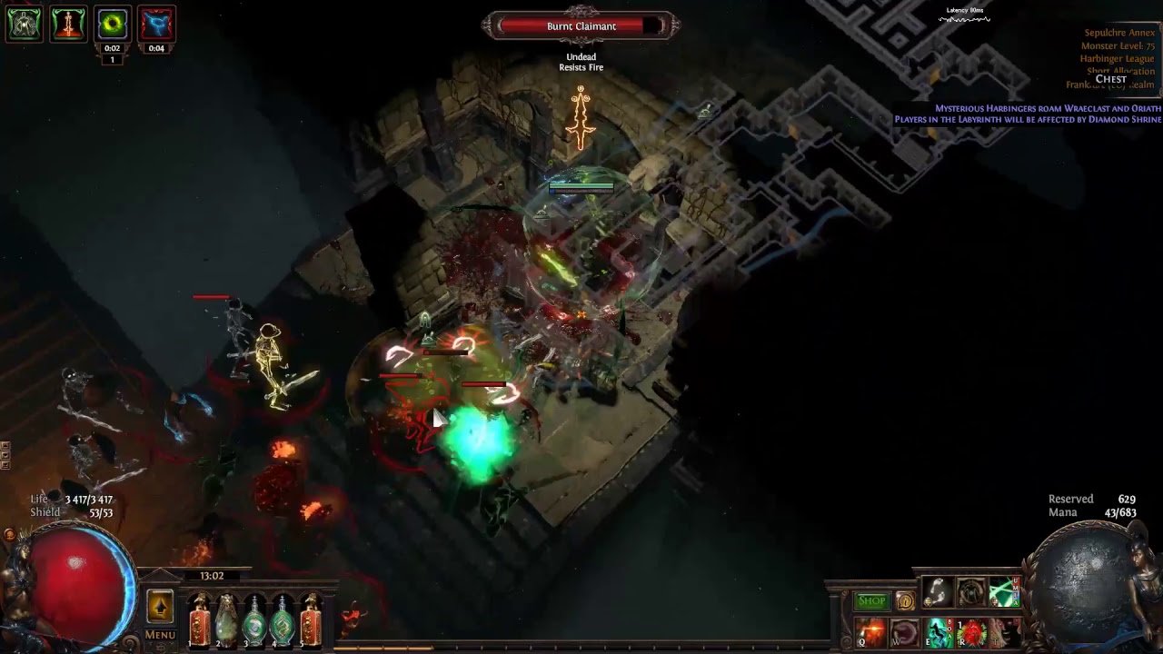 PoE Bleeding Blade flurry (exp farm) YouTube