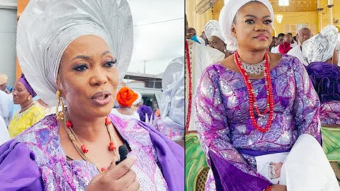 See What The Ooni Of Ife's Sister And Ooni's Pretty Wife Wore To His Brother’s 60th Birthday.