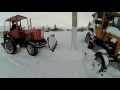 Трактор т-25 чистим снег! (застряли)