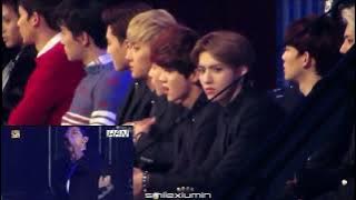 131229 SBS 가요대전 EXO 엑소, 2PM 투피엠 reaction to BTS 방탄소년단 No More Dream