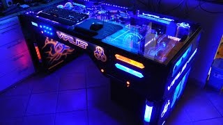 Extreme liquid cooled PC desk. Link Obsidian 900 D R2 ROG Extreme mod (mod restyling):https://www.youtube.com/watch?v=