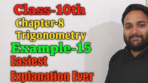 Class-10th|Cbse|Maths|Chapter-8|Trigonometry|Example-15|Most Important Example|Easiest Explanation|