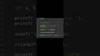 #15| C Tutorial for beginners | Programming | C Language Exercise16  #shorts #coding