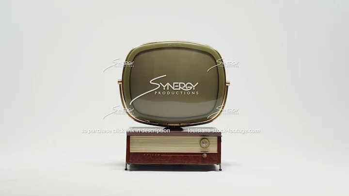 1910 Philco Predicta Holiday retro 1950s television video stock footage